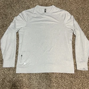 Vuori Ponto Sweatshirt Men's Large L Platinum Heather Performance Crew Dreamknit - Picture 1 of 10
