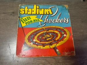 Vintage 1952 Stadium Checkers Marble Game Schaper Games - Complete - Picture 1 of 14
