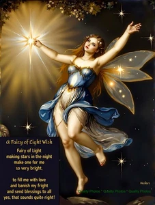 A Fairy of Light Wish 8.5x11" Photo Print Children Harker Poetry Poster Signed - Picture 1 of 2