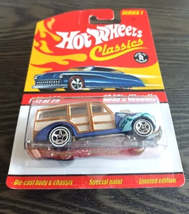 MINT 2004 Hot Wheels Classics Series 1940's WOODIE 11/25 Blue Spectraflame WWs - Picture 1 of 5