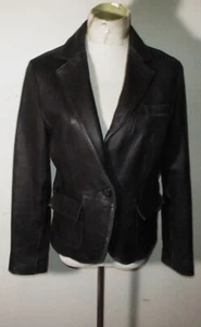 Leather PELLE Studio Black 100% Leather Jacket Size L - Picture 1 of 6