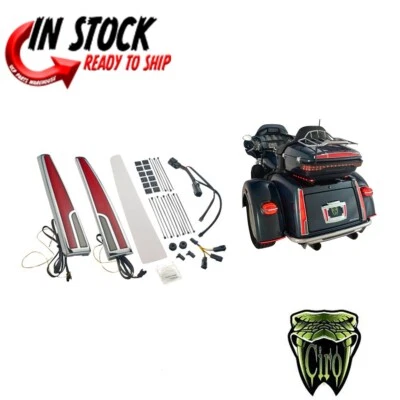 CIRO CALADE CHROME TAIL LIGHTS HARLEY 2014-2023 TRI GLIDE ULTRA CLASSIC 40085 - Image 1 of 4