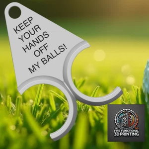 Personalised 2 Ball Golf Ball Holder - Custom Text or Name Perfect Birthday Gift - Picture 1 of 5