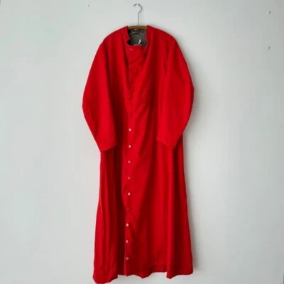 Antigua capa de sotana roja Thomas Pratt de clérigo británico de la década de 1920 a medida Foto 1 de 4