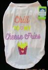 Top Paw Chili Cheese Fries Tee Dog T-Shirt - New Large