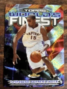 1999/2000 Topps Finest Worlds Finest Vince Carter Card #WF2 Very Nice Card - Picture 1 of 2