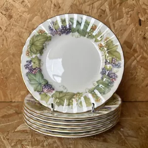 6 x Vintage Royal Worcester Vine Harvest Grape Side Tea Plate 15.5cm Ex. Cond. - Picture 1 of 11