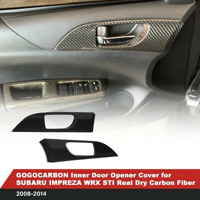 Front Inner Door Opener Cover for SUBARU IMPREZA WRX STI 2008-2014 Carbon Fiber — 第 1/4 张图片