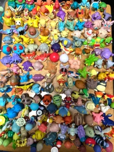 Pokemon Figures Finger Puppets Pokemon Kids [166 pieces] Rare Soft Vinyl Japan - Picture 1 of 9