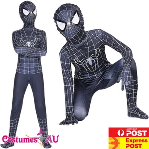 Boys Kids Black Spiderman No Way Home Costume Spider-Man Cosplay Book Week