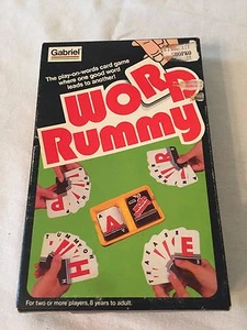 Vintage Word Rummy 1980 Gabriel Play on words card game. Complete Instructions - Picture 1 of 5