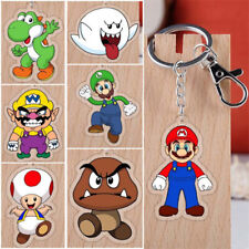 Game Super Mario Bros Figures Acrylic Keyring Keychain Backpack Bag Pendants Toy