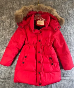 Kemeng Girls Down Filled Hooded Coat Red Hooded Equivalent size 5-6 (120) - Picture 1 of 15