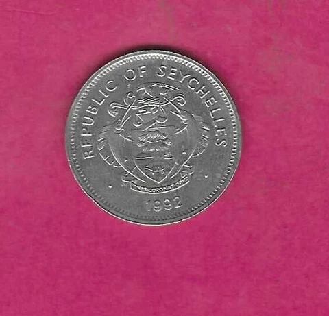 SEYCHELLES KM50.2 1992 RUPEE UNCIRCULATED-UUNC MINT-BU SHELL COIN Cover