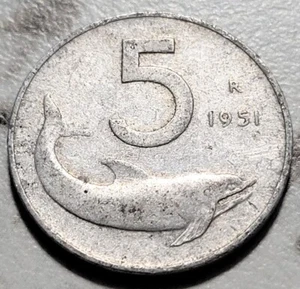 1951 Italy 5 Cent Coin Free S&H BIN834 - Picture 1 of 2