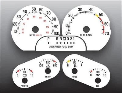 Medidores de cara blanca para Buick Roadmaster 1991-1993 5,7 L V8 Foto 1 de 4