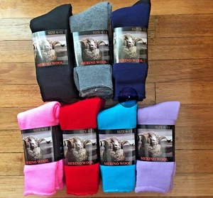 6 Prs 6-11 90% Australian Merino Wool Socks SOFT WARM Top Quality Dress Work - Picture 1 of 24
