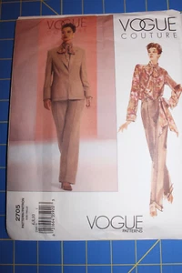 Vogue Pattern #2705 Vogue Couture Size 6-10 Misses' Jacket, Blouse, Pants & Sash - Picture 1 of 2