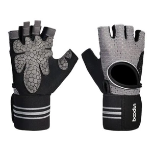 Comfortable Fitness Weight Training Cycling Gloves Gym Open Finger Mesh Gloves - Picture 1 of 13