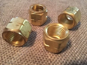 Lot of 4 Western Ent P/N 8 B-Size CGA-023 Brass Nut Acetylene 9/16-18 Thread LH - Picture 1 of 1
