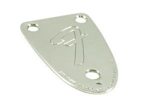 MINT Fender 3 Bolt Vintage "F" for P Jazz Bass NECK PLATE Chrome 005-5259-000 - Picture 1 of 1