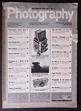 Vintage Photography Magazine Photo Technique Magazine November 1982 Edition