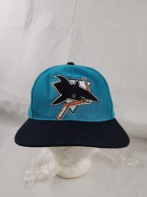 San Jose Sharks Snapback Hat NHL Hockey Black Blue Baseball Cap - Image 1 of 4