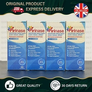 4 x Spray Nasal Pirinasa | Alivio de la Fiebre del Heno en 24H para Adultos | No Somnoliento Reino Unido - Imagen 1 de 6