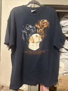 Vintage Ducks Unlimited: Marathon Apparel Size 2XL Labs Dogs T-Shirt Jane Partin - Picture 1 of 4