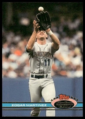 Edgar Martinez 1991 Stadium Club #47 Seattle Mariners (47b F* in copyright) - Image 1 of 2