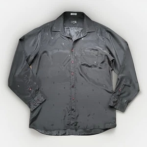 Vintage Playboy Bunny Pattern Men’s Silky Button Down Shirt Size 16.5 (Large) - Picture 1 of 13
