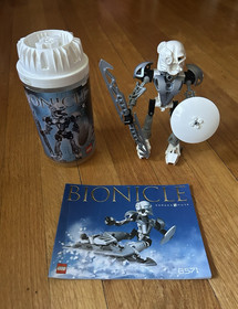 LEGO BIONICLE Kopaka Nuva (2002, #8571) Complete w/ Canister and Manual