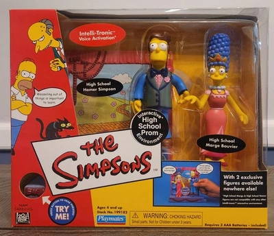 Juego Playmates WOS Simpsons - Baile de graduación de secundaria - Homero y Marge Simpson Sin usar, en caja sellada Foto 1 de 2