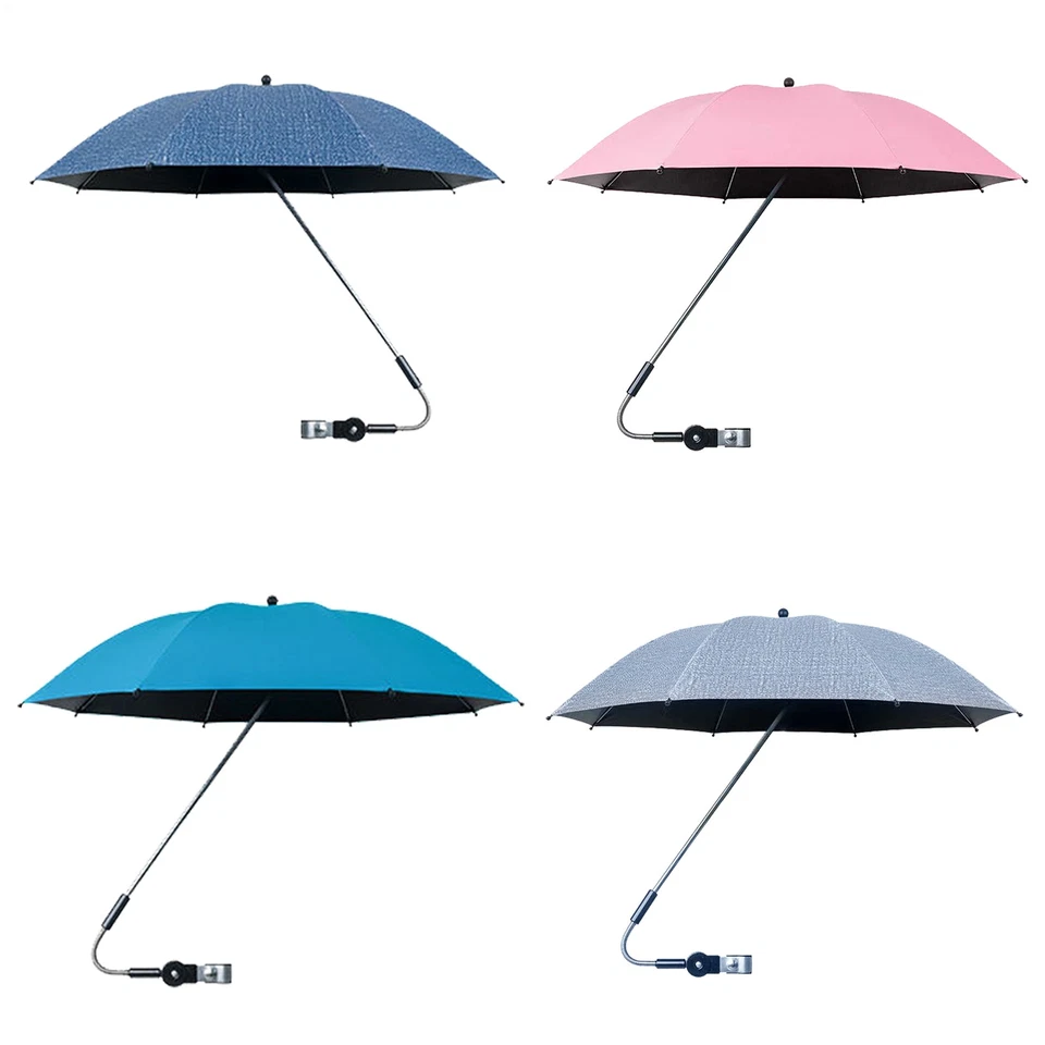  Sombrilla Sombrilla Cochecito Bebé Proteger del Sol Lluvia Giración Multiángulo  Foto 1 de 4