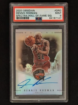 2020 Panini Obsidian Spectra Hall of Fame Dennis Rodman Auto Autograph PSA 9!! - Image 1 of 2