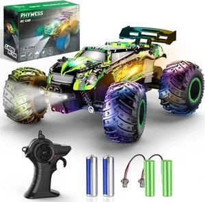 Remote Control Car, RC Cars Toys for Boys 5-7, Off Road Kids Green&yellow - Picture 1 of 7