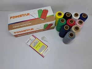 PACK OF 10 Polyester Serger Sewing Thread with Needles 500 Yards Each FDM STAR - Picture 1 of 8