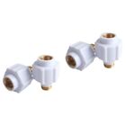 Set of 2 Electric Wall Water Heater Parts Drain An Fittings Copper Head