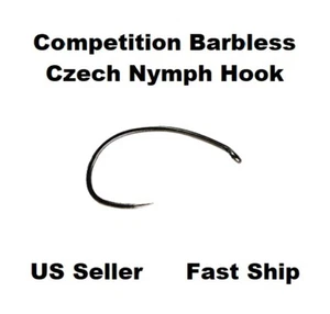 25pc Competition Czech Nymph Hooks Barbless Emerger Czech/Tenkara/Euro Nymphing - Picture 1 of 9