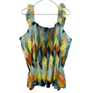 Camisa Torrid Mujer Talla 6X Peplum Gasa Top Calado Colorido Talla Grande Nueva Con Etiquetas - Imagen 1 de 8