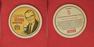 Sinner Information 5 Brauerei Bierdeckel Coaster Beermat - Picture 1 of 1
