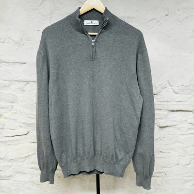 Pierre Balmain Wool Cashmere Blend Collared Sweater 1/3 Zip Italy Pullover Knit - Image 1 of 4