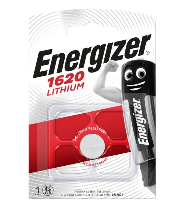 1 x Energizer 1620 CR1620 3V Lithium Coin Cell Battery - DL1620 Expiry Long 2034 - Image 1 of 1