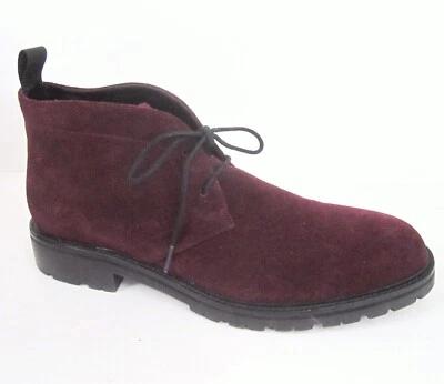 Botas Chukka Calvin Klein 10 Hombres Ultán Becerro Gamuza Arándano Oscuro Burberry Rojo 43 Foto 1 de 4