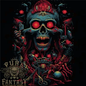 Evil Night Demon Skull Mens T-Shirt 100% Cotton - Picture 1 of 3