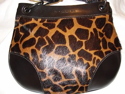 Bolso de hombro Nannini hecho en Italia - estampado animal exótico y cuero de alta calidad. Foto 1 de 4