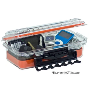 Plano Waterproof Polycarbonate Storage Box - 3500 Size - Orange/Clear - Picture 1 of 1