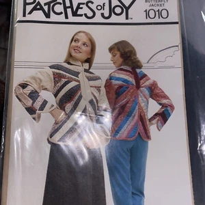 VTG UNCUT Patches Of Joy 1010 Misses Butterfly Jacket Sz 6-16 - Picture 1 of 2