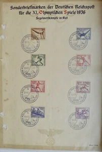 GERMANY 1936 OLYMPICS SET OF EIGHT - Picture 1 of 1