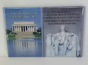 Lincoln Memorial Magnete 3" x 2" Washington DC Frigorifero Armadietto Souvenir - Foto 1 di 2